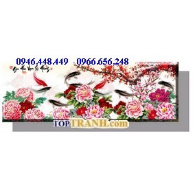 Tranh gắn đá gia hòa vạn sự hưng